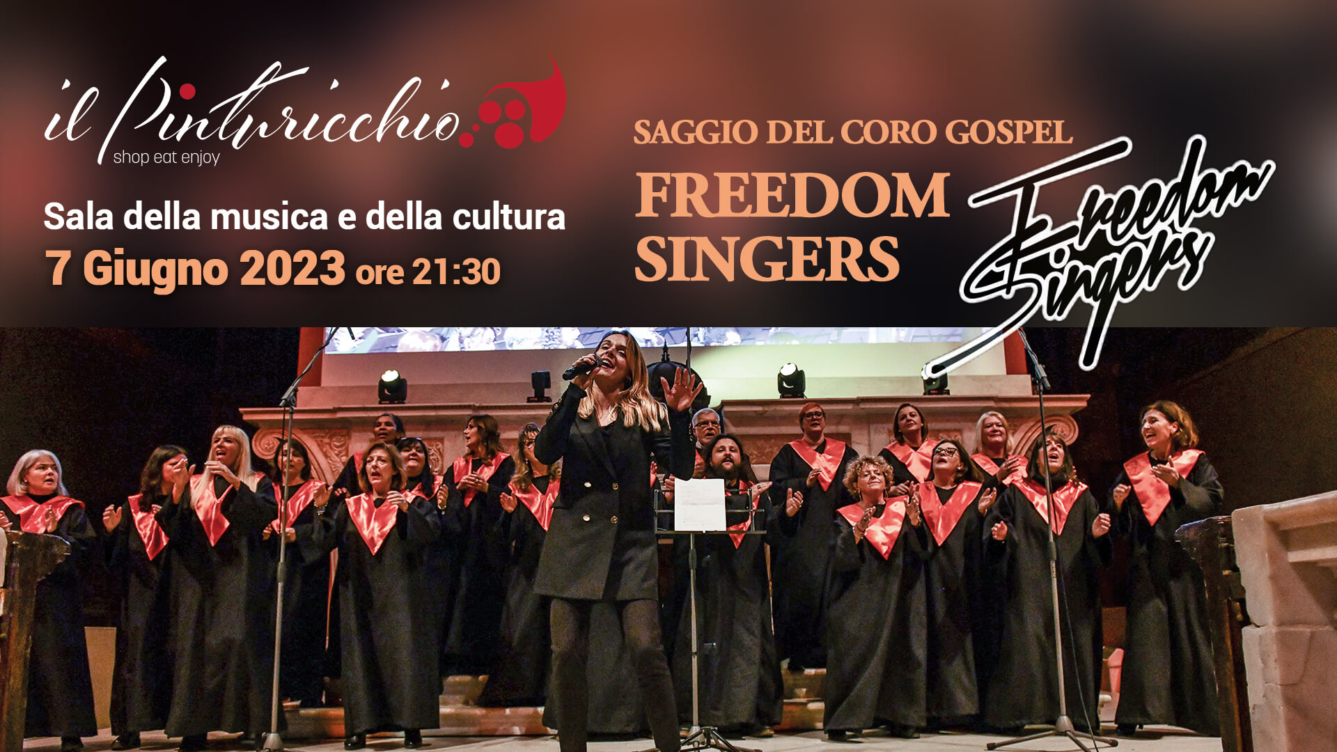 Saggio del Coro Gospel FREEDOM SINGERS pinturicchio 7 giugno